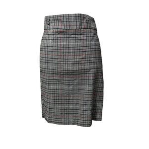 Maurices Plaid Midi Pencil Skirt Sz 13/14 Womens Red Black White